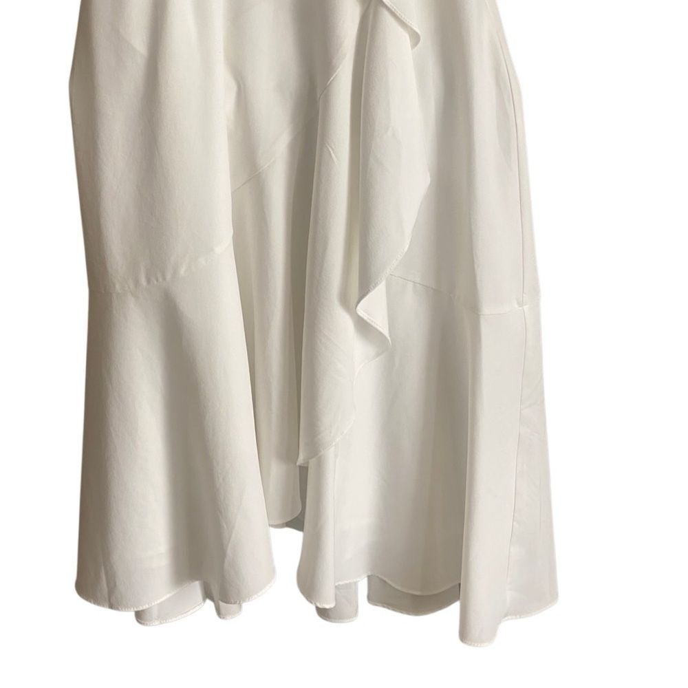 Area Stars White Ruffle Midi Dress. Size Small. - Picture 5 of 10